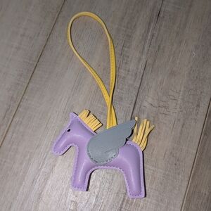 Purple and Yellow Pegasus Bag Charm
